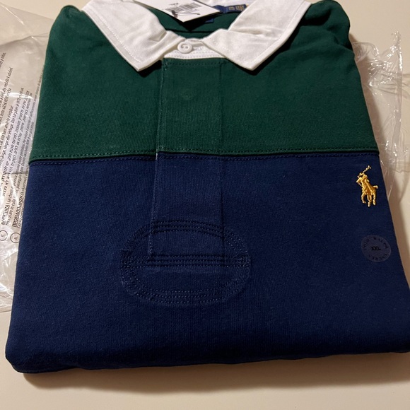 Polo by Ralph Lauren Classic Fit Shirt in Green and White - Picture 1 of 4